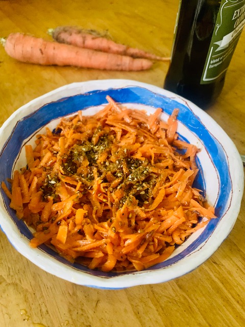 Tasty My Middle-Eastern spiced carrot salad in bowl - From Peppermint Wellness